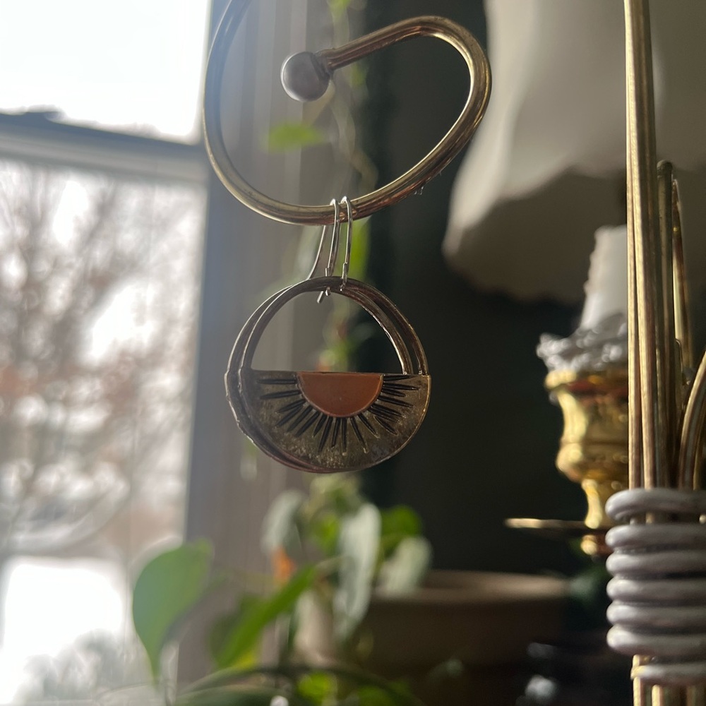 Elegant Gold and Orange Sunburst Ornament